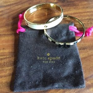 Kate spade bangle black and white lot of 2